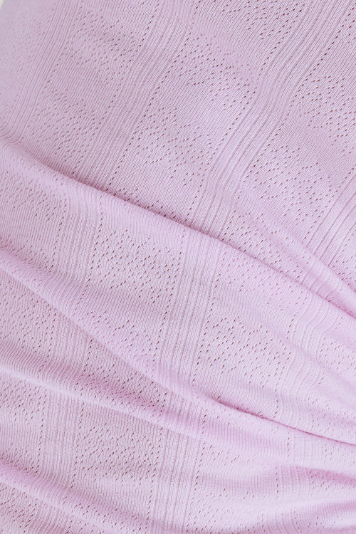 Pointelle Baby Tee in Lilac