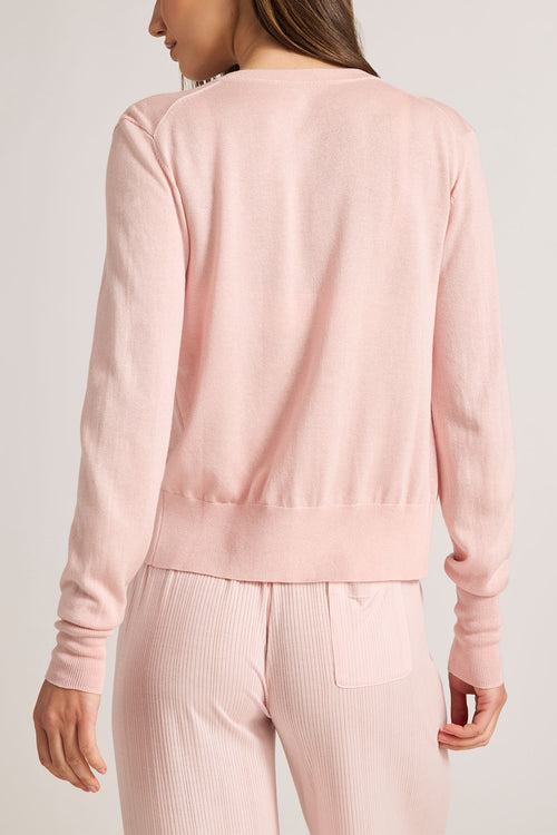 Silk Cashmere Cardi in Shell