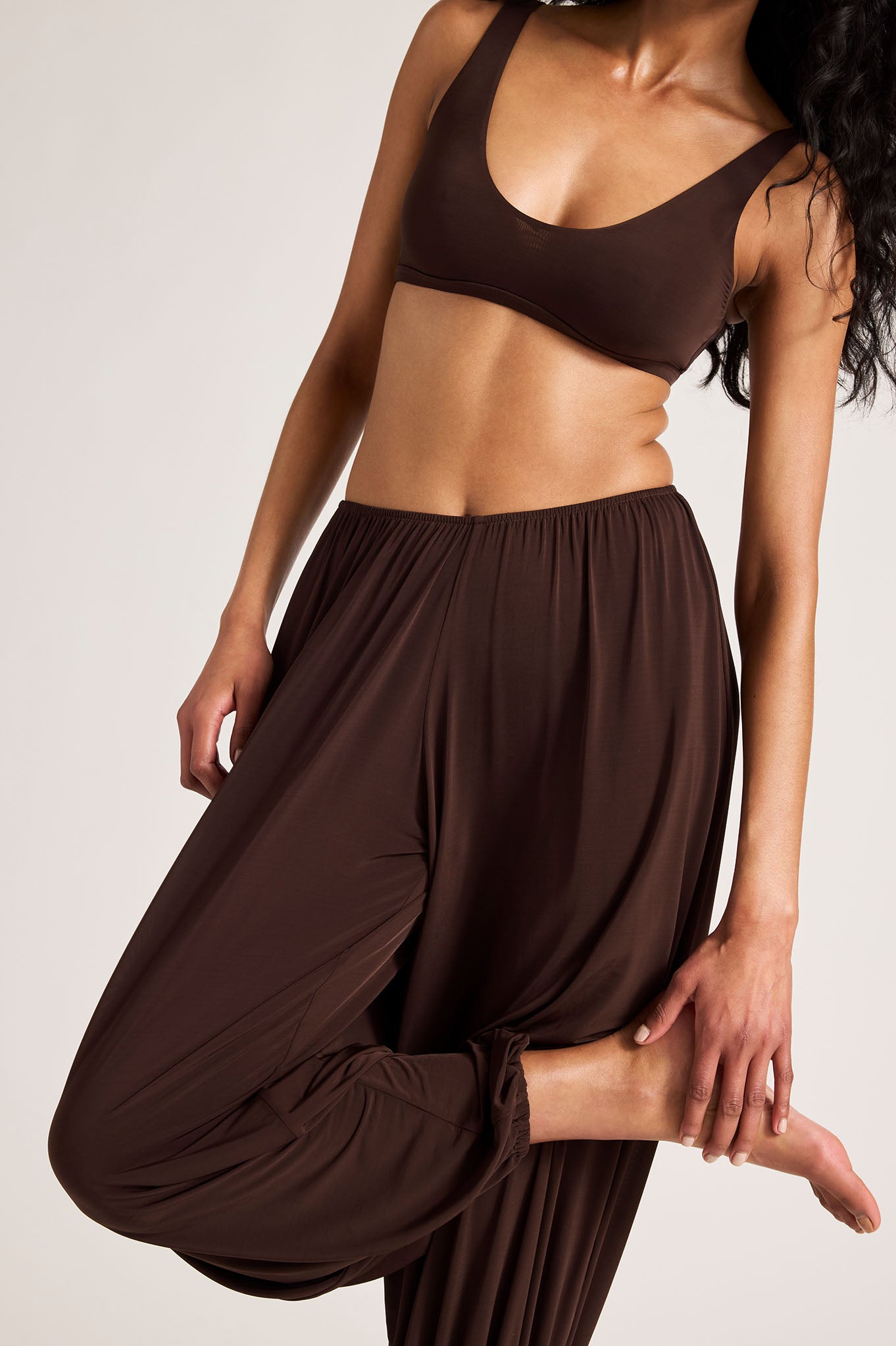 Slink Draped Pant in Espresso