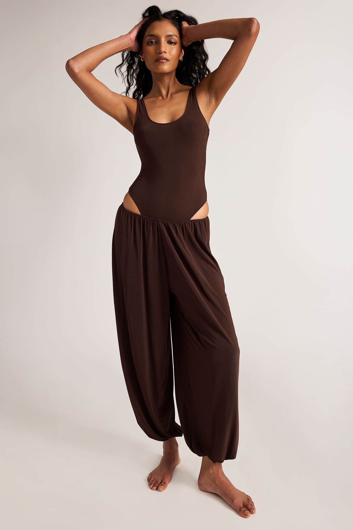 Slink Tank Bodysuit in Espresso