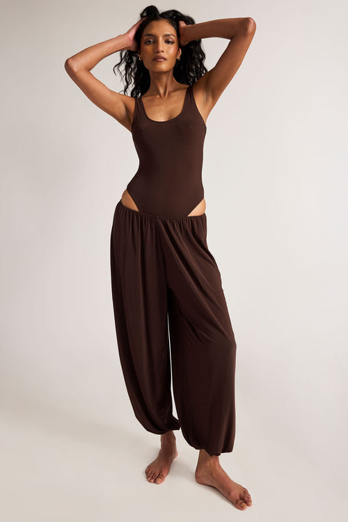 Slink Tank Bodysuit in Espresso