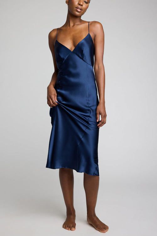 Eclipse Washable Silk Slip in Navy Negative Eclipse Washable Silk Slip in Navy Negative