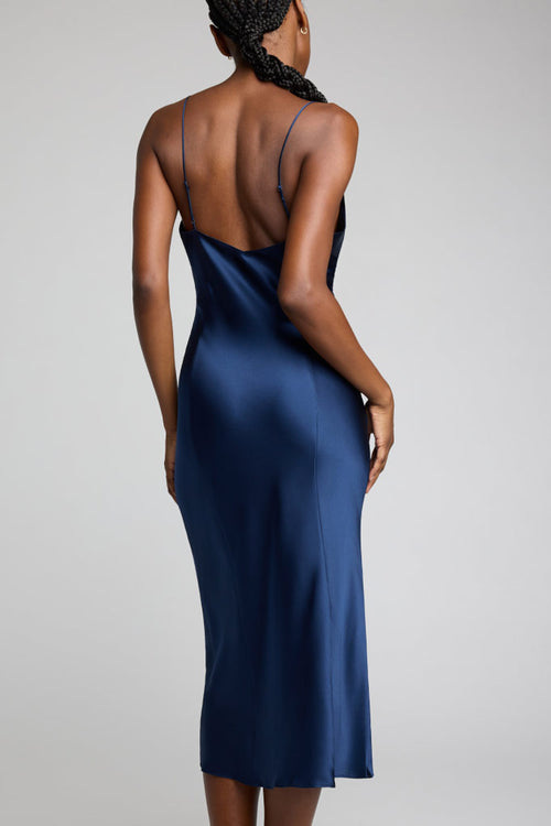 Eclipse Washable Silk Slip in Navy Negative Eclipse Washable Silk Slip in Navy Negative