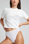 Thumbnail image #1 of Uniform Baby Tee in White: Bling Edition