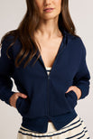 Thumbnail image #1 of Waffle Knit Zip-Up Hoodie in Navy