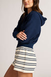Thumbnail image #3 of Waffle Knit Zip-Up Hoodie in Navy