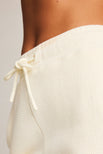 Thumbnail image #2 of Waffle Knit Cropped Track Pant in Cream