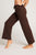 Waffle Knit Cropped Track Pant in Espresso