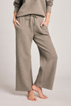 Thumbnail image #2 of Waffle Knit Cropped Track Pant in Mink