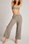 Waffle Knit Cropped Track Pant in Mink