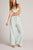 Waffle Knit Cropped Track Pant in Mist