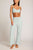 Waffle Knit Cropped Track Pant in Mist