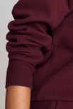 Thumbnail image #4 of Waffle Knit Deep V in Garnet
