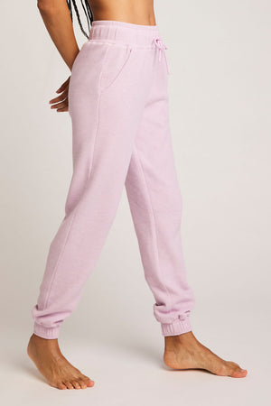 Waffle Knit Jogger in Lilac