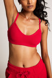 Thumbnail image #1 of Waffle Knit Lounge Bralette in Cerise