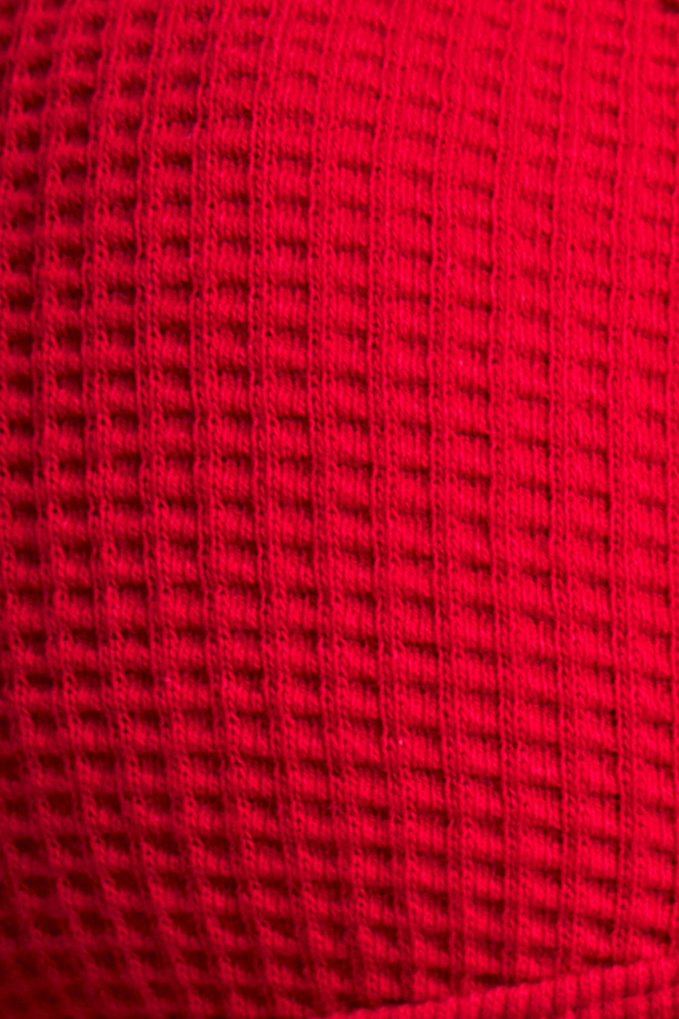 Waffle Knit Lounge Bralette in Cerise