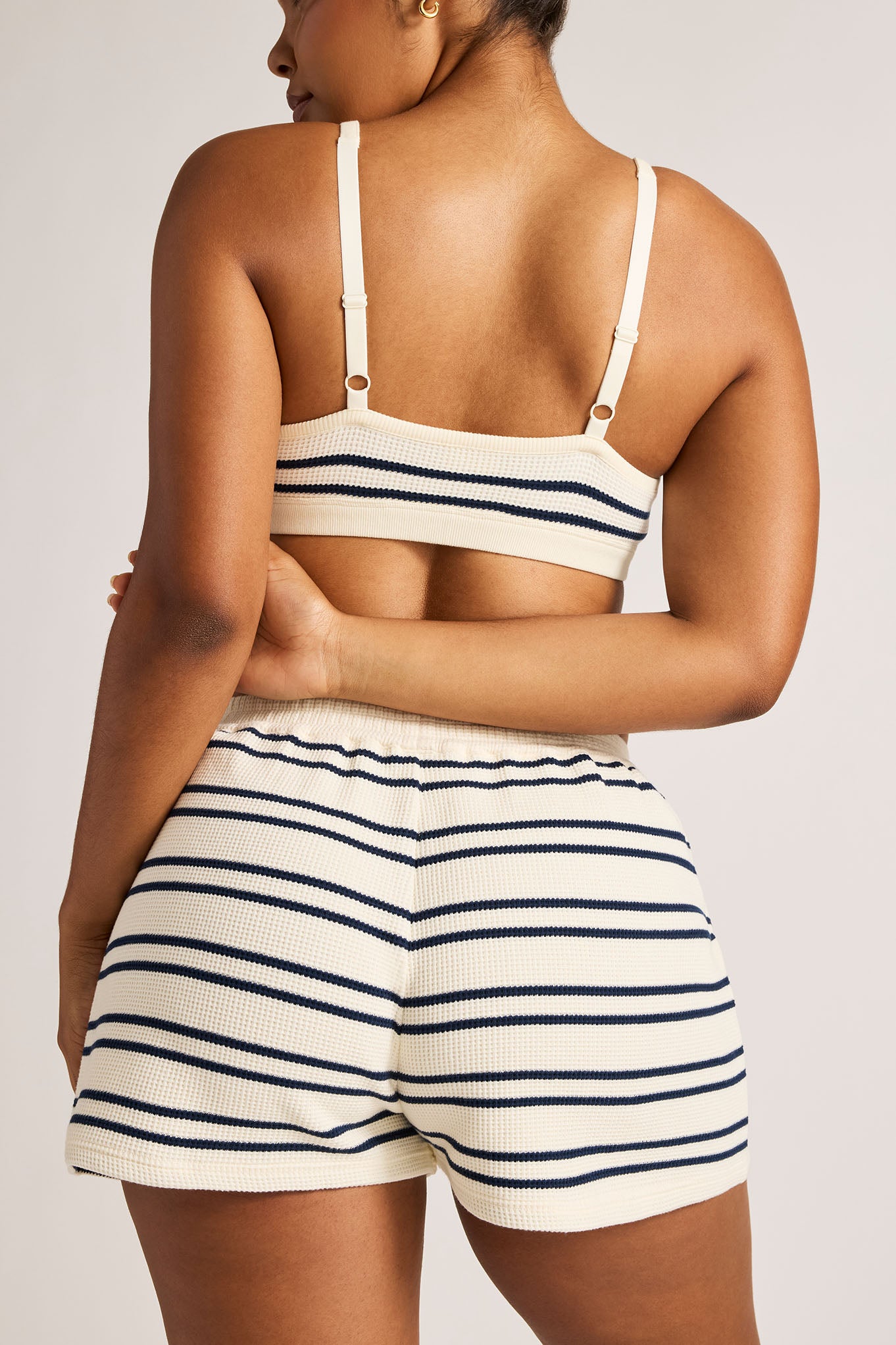 Waffle Knit Lounge Bralette in Sailor