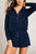 Waffle Knit Pullover in Navy