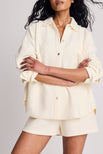 Thumbnail image #1 of Waffle Knit Shirt Jacket in Cream