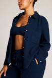 Thumbnail image #1 of Waffle Knit Shirt Jacket in Navy
