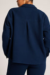Thumbnail image #3 of Waffle Knit Shirt Jacket in Navy