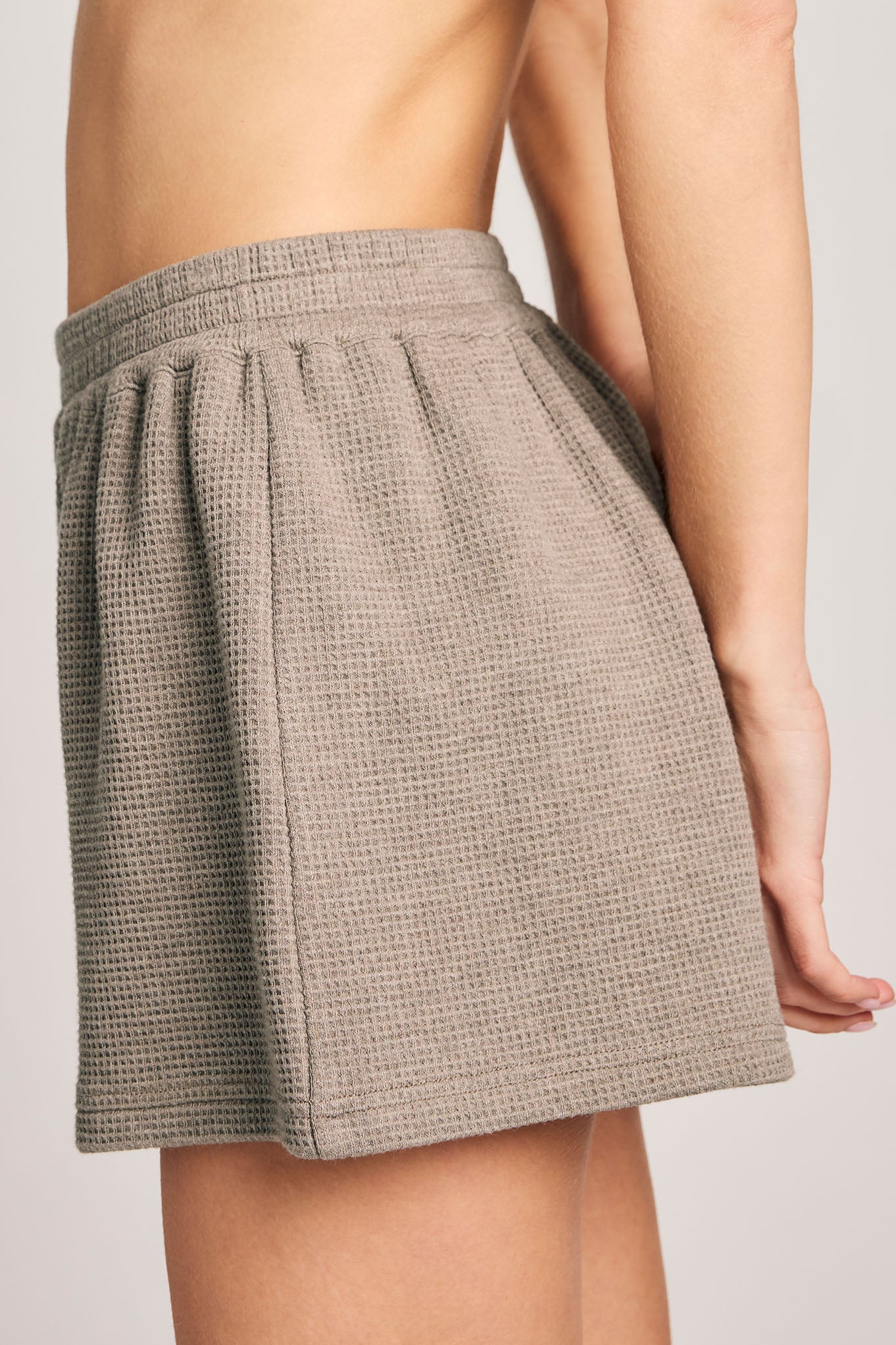 Waffle Knit Short in Mink