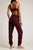 Waffle Knit Jogger in Garnet