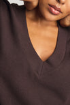 Thumbnail image #2 of Waffle Knit Deep V in Ganache
