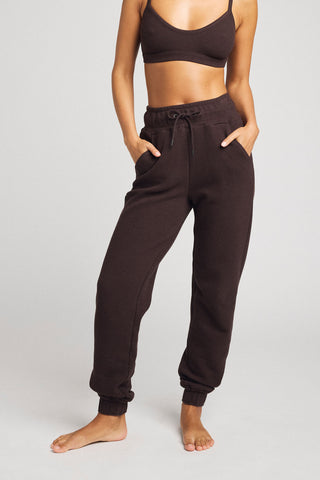 Detail view of Waffle Knit Jogger in Ganache for sizer