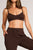 Waffle Knit Lounge Bralette in Espresso