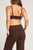 Waffle Knit Lounge Bralette in Espresso