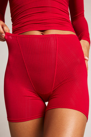 Detail view of Whipped Boxer in Cerise for sizer