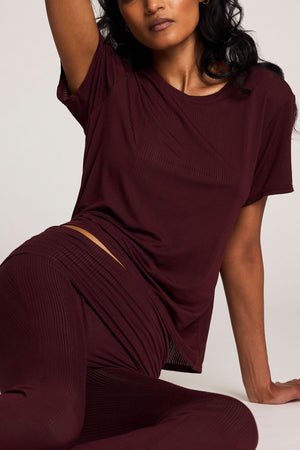 Whipped Boyfriend Tee in Garnet