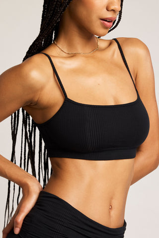 Detail view of Whipped Bralette in Black for sizer