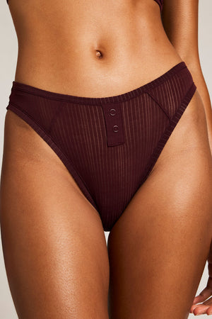 Whipped French Cut Brief in Garnet