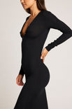 Thumbnail image #2 of Whipped Henley Dress in Black