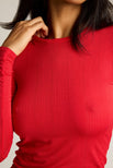 Thumbnail image #3 of Whipped Long Sleeve in Cherry