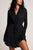 Whipped Mini Robe in Black