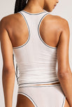 Thumbnail image #4 of Whipped Racerback Tank in White + Black