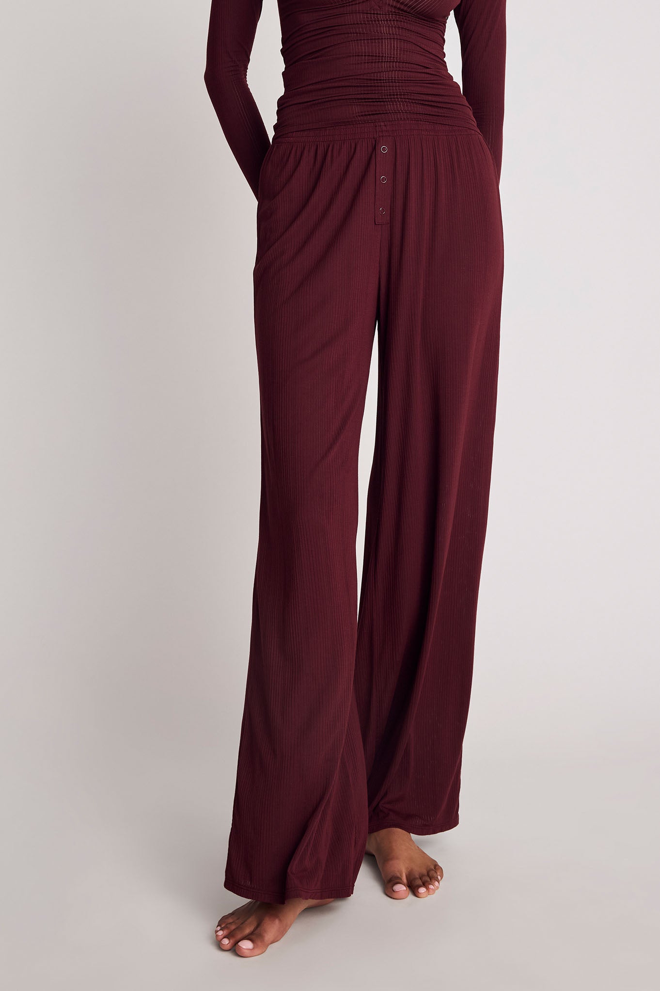 Whipped Track Pant in Garnet
