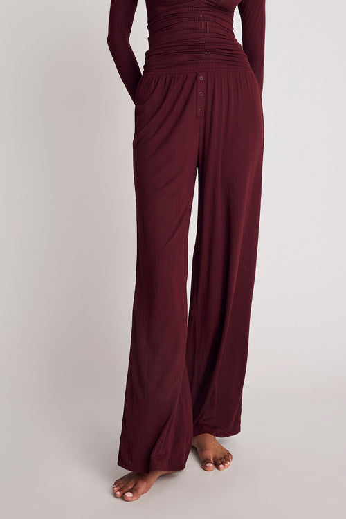 Whipped Track Pant in Garnet
