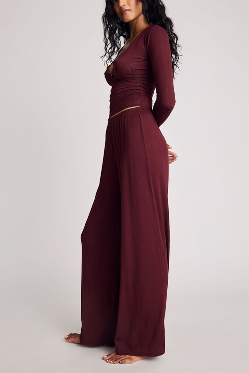 Whipped Track Pant in Garnet