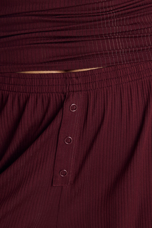 Whipped Track Pant in Garnet
