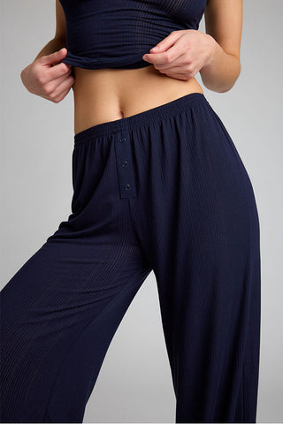 Detail view of Whipped Track Pant in Navy for sizer