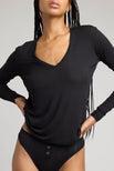 Thumbnail image #1 of Whipped V-Neck in Black