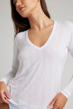 Thumbnail image #1 of Whipped V-Neck in White