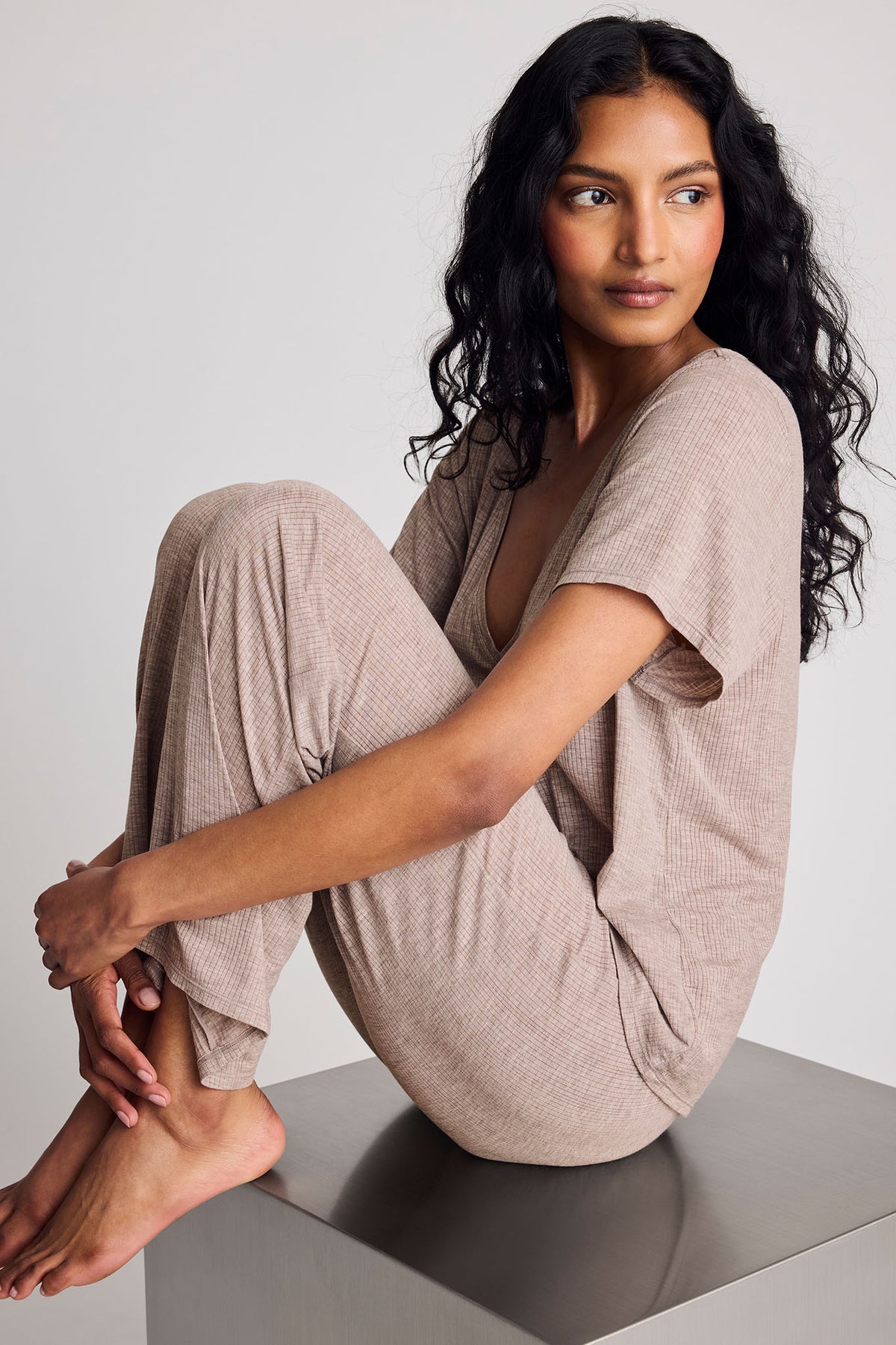 Whipped Cropped Pant in Mink