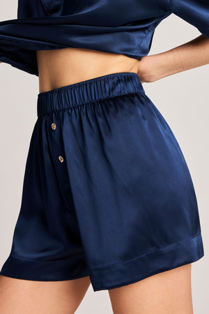 Eclipse Washable Silk Boxer in Navy