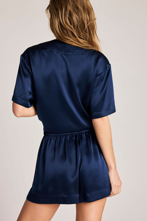 Eclipse Washable Silk Boxer in Navy