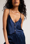 Thumbnail image #1 of Eclipse Washable Silk Button Cami in Navy